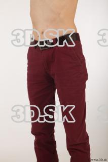 Thigh red trousers brown shoes of Sidney 0002